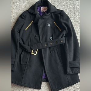 Youth belted overcoat